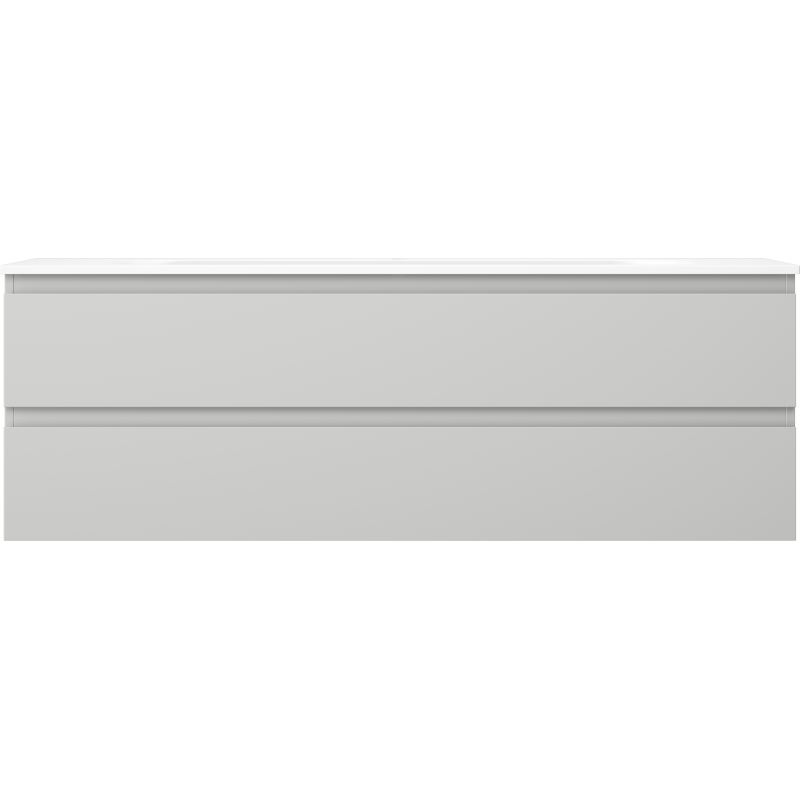 Mexen Orio vonios spintelė 140 cm su Vela praustuvu, 2 stalčiai, pilka matinė/balta matinė - 91A10-14047-2-BFF62-W23M01