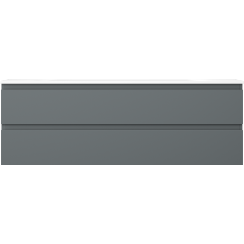 Mexen Orio vonios spintelė 140 cm su praustuvu Vela, 2 stalčiai, matinė grafito/balta - 91A10-14047-2-BFF66-W23M01