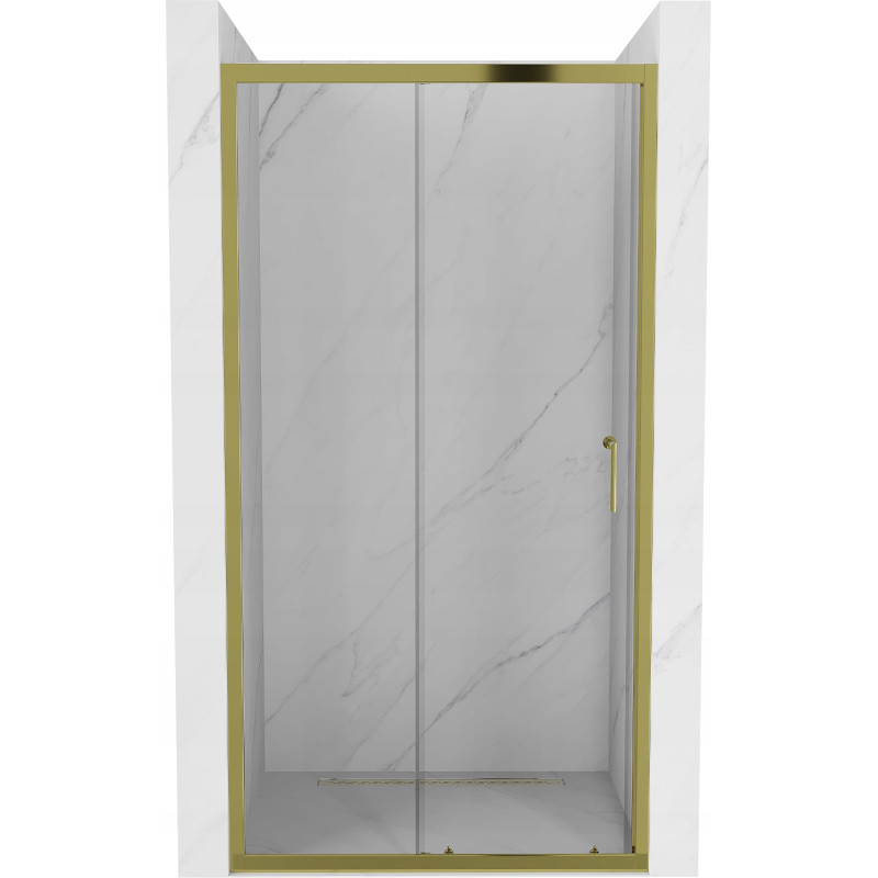 Mexen Apia stumdančios dušo durys 95 cm, skaidrios, auksinės - 845-095-000-50-00