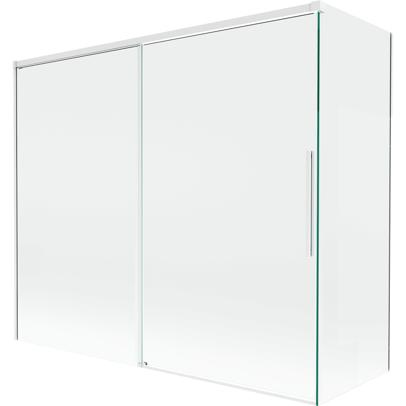 Mexen Rox dviejų dalių stumdomas dušo pertvara 180 + 80 x 150 cm, skaidrus, baltas - 8C9-180-080-20-00