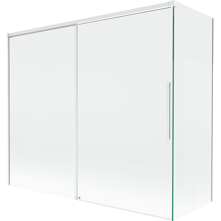Mexen Rox dviejų dalių stumdomas dušo pertvara 180 + 80 x 150 cm, skaidrus, baltas - 8C9-180-080-20-00