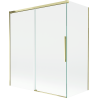 Mexen Rox dviejų durų vonios ekranas, 140 + 70 x 150 cm, skaidrus, auksinis - 8C9-140-070-50-00