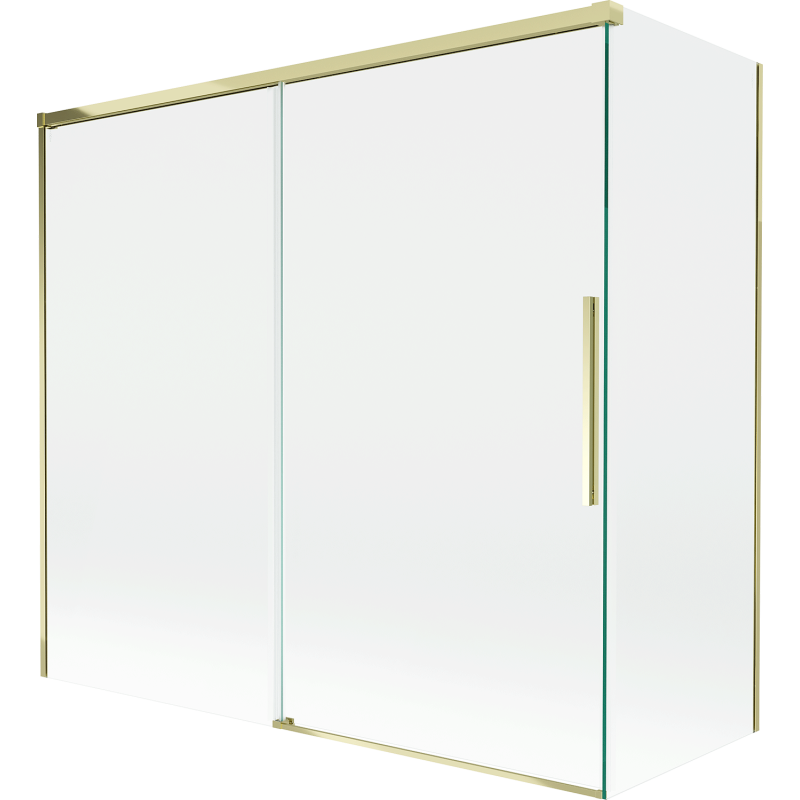Mexen Rox dvipusės stumdomos dušo durys 170 + 70 x 150 cm, skaidrios, auksinės - 8C9-170-070-50-00