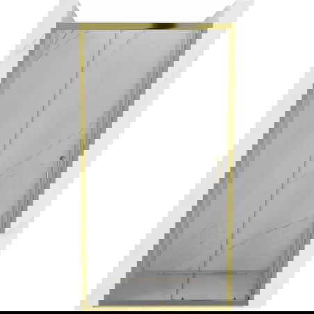 Mexen Apia slankiojančios dušo durys 120 cm, permatomos, auksinės - 845-120-000-50-00