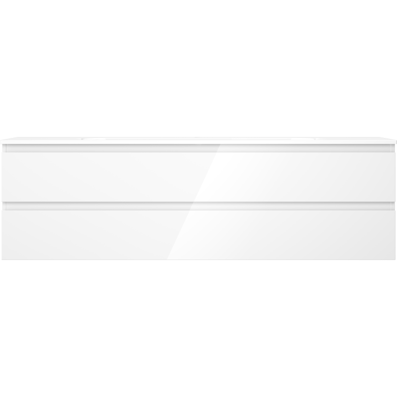 Mexen Orio vonios kambario spintelė 160 cm su kriaukle Vela, 2 stalčiai, balta blizgi - 91A10-16047-2-BFF00-W23M00