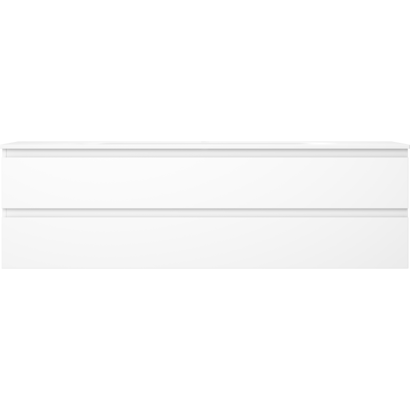 Mexen Orio vonios spintelė 160 cm su praustuvu Vela, 2 stalčiai, baltas matinis - 91A10-16047-2-BFF01-W23M01