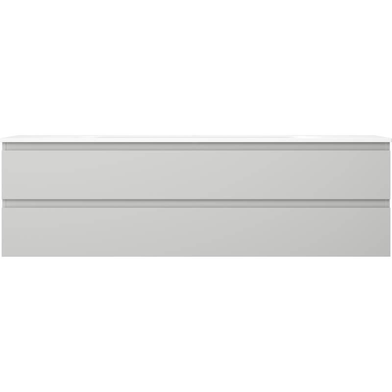 Mexen Orio vonios spintelė 160 cm su Vela kriaukle, 2 stalčiai, pilka matinė/balta matinė - 91A10-16047-2-BFF62-W23M01