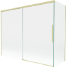 Mexen Rox dviejų dalių išstumiama vonios pertvara 190 + 80 x 150 cm, skaidri, šlifuoto aukso - 8C9-190-080-55-00