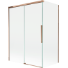 Mexen Rox dušo kabina 2-duris stumdomos 120 + 70 x 150 cm, skaidrus, rožinis auksas - 8C9-120-070-60-00