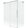 Mexen Rox L vonios ekranas, stumdomas, dviejų dalių, 120 + 70 x 150 cm, skaidrus, chromas - 8C9L-120-070-01-00