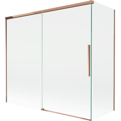 Mexen Rox vonios pertvara su 2 slankiojamaisiais durelėmis 170 + 80 x 150 cm, permatoma, rožinis auksas - 8C9-170-080-60-00