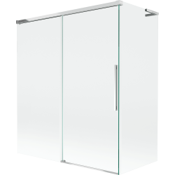 Mexen Rox L stacionari vonios juosta 2-dalių slenkanti 140 + 70 x 150 cm, skaidri, chromas - 8C9L-140-070-01-00