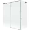 Mexen Rox L vonios sienelė dviem kilnojamiiais sparnais 140 + 70 x 150 cm, skaidri, chromuota - 8C9L-140-070-01-00
