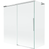 Mexen Rox L dviejų dalių stumdomas vonios sienelės 150 + 70 x 150 cm, permatomas, chromas - 8C9L-150-070-01-00