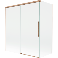 Mexen Rox 2-jų durų vonios ekranas, stumdomas 140 + 70 x 150 cm, permatomas, šlifuotas varis - 8C9-140-070-65-00