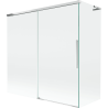 Mexen Rox L Vonios dušo ekranas, 2-durys, pastumiamas 160 + 75 x 150 cm, skaidrus, chromas - 8C9L-160-075-01-00