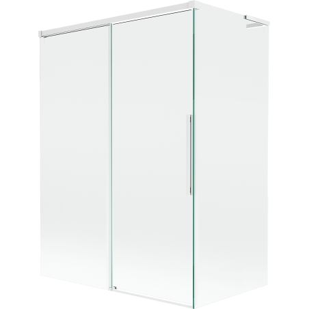 Mexen Rox L vonios pertvaros su 2 slankiojančiais sparnais 120 + 70 x 150 cm, skaidri, balta - 8C9L-120-070-20-00