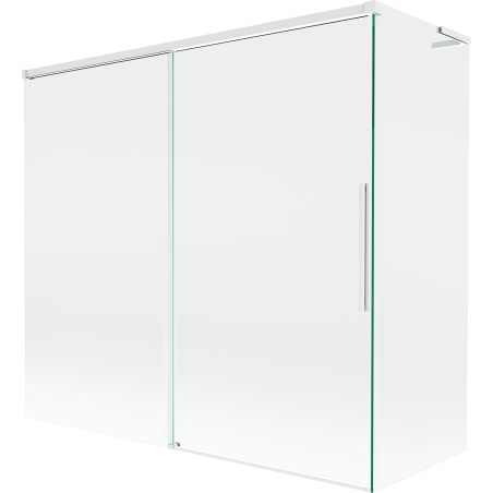 Mexen Rox L vonios ekrano 2-jų dalių slidinėjimo 170 + 80 x 150 cm, skaidrus, baltas - 8C9L-170-080-20-00