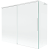 Mexen Rox L vonios ekrano 2 varstomi durys 180 + 80 x 150 cm, skaidrus, baltas - 8C9L-180-080-20-00