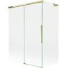 Mexen Rox L vonios pertvara 2-dalių stumiama 120 + 70 x 150 cm, permatoma, auksinė - 8C9L-120-070-50-00