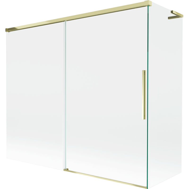 Mexen Rox L vonios ekrano 2 dalių slankiojantis 180 + 90 x 150 cm, permatomas, auksinis - 8C9L-180-090-50-00