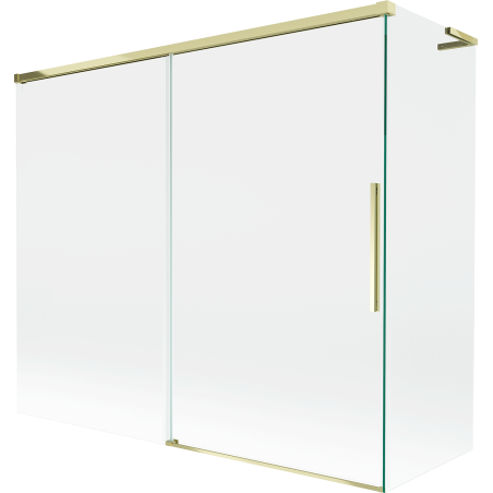 Mexen Rox L vonios ekrano 2 dalių slankiojantis 180 + 90 x 150 cm, permatomas, auksinis - 8C9L-180-090-50-00