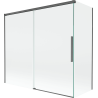 Mexen Rox dvigubas varstomas dušo ekranas 170 + 70 x 150 cm, skaidrus, šautuvų pilka matinė - 8C9-170-070-66-00