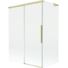 Mexen Rox L vonios ekrano, dviejų dalių slankiojanti, 120 + 70 x 150 cm, skaidri, auksinė matinė - 8C9L-120-070-55-00