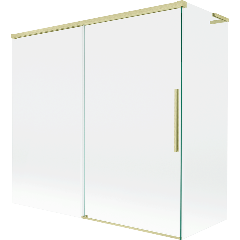 Mexen Rox L vonios ekrano 2 dalių atidaromas 170 + 70 x 150 cm, permatomas, auksinis šlifuotas - 8C9L-170-070-55-00