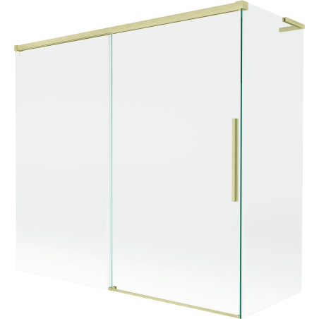 Mexen Rox L vonios ekrano 2 dalių atidaromas 170 + 70 x 150 cm, permatomas, auksinis šlifuotas - 8C9L-170-070-55-00