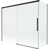 Mexen Rox 180 + 80 x 150 cm dvigubas stumdomas dušo sienelis, skaidrus, juodas - 8C9-180-080-70-00