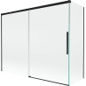 Mexen Rox dviejų varstomų durų vonios ekrano užuolaida, 190 + 80 x 150 cm, skaidrus, juodas - 8C9-190-080-70-00