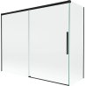 Mexen Rox dušo sienelė, 2-dalių stumdomas, 190 + 90 x 150 cm, skaidrus, juodas - 8C9-190-090-70-00