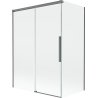 Mexen Rox dušo pertvara 2-durų stumdomas 120 + 70 x 150 cm, permatomas, ginklo metalo - 8C9-120-070-95-00