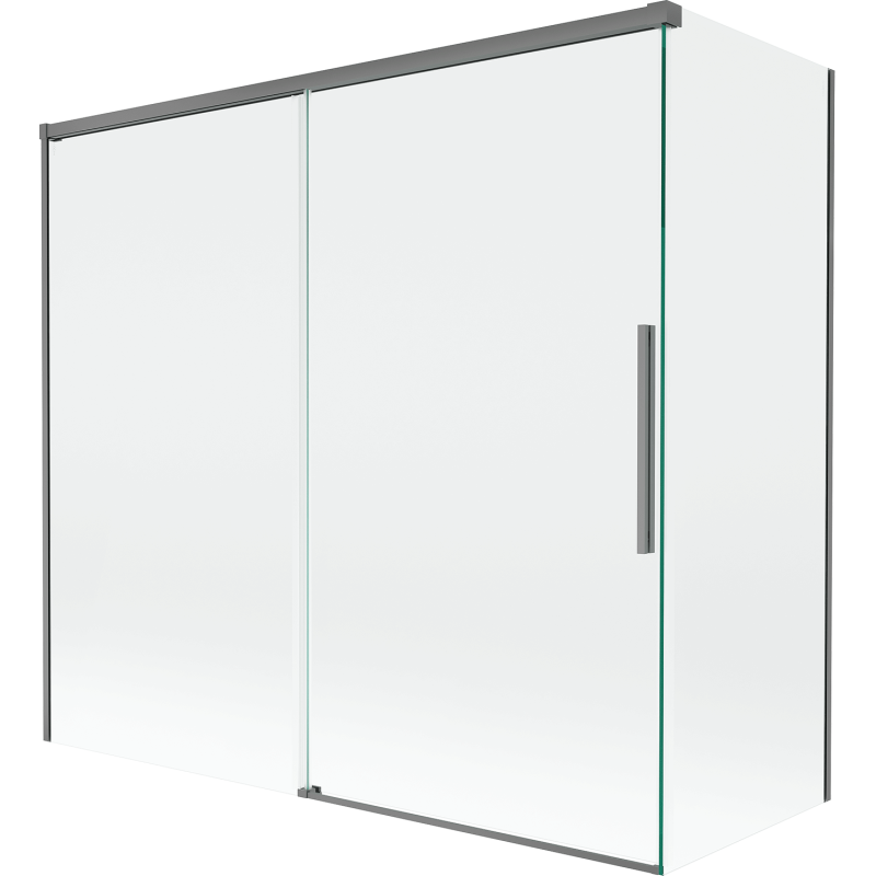 Mexen Rox dušo sienelė, 2-dalių stumdoma 170 + 70 x 150 cm, permatoma, ginkluotas metalo - 8C9-170-070-95-00