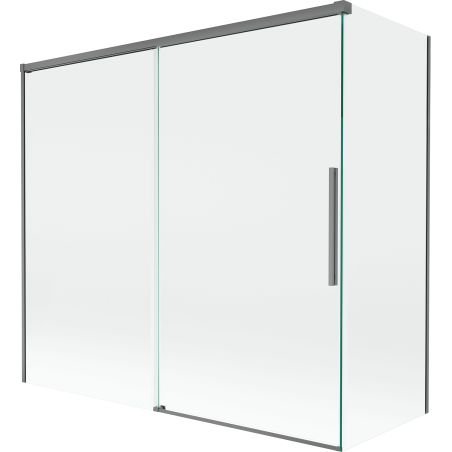 Mexen Rox dušo sienelė, 2-dalių stumdoma 170 + 70 x 150 cm, permatoma, ginkluotas metalo - 8C9-170-070-95-00