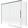 Mexen Rox dviejų dalių stumdomas vonios ekranas 170 + 70 x 150 cm, skaidrus, tamsus metalas - 8C9-170-070-95-00