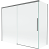 Mexen Rox vonios ekrano dviduris slankiojantis 180 + 80 x 150 cm, skaidrus, tamsaus metalo - 8C9-180-080-95-00