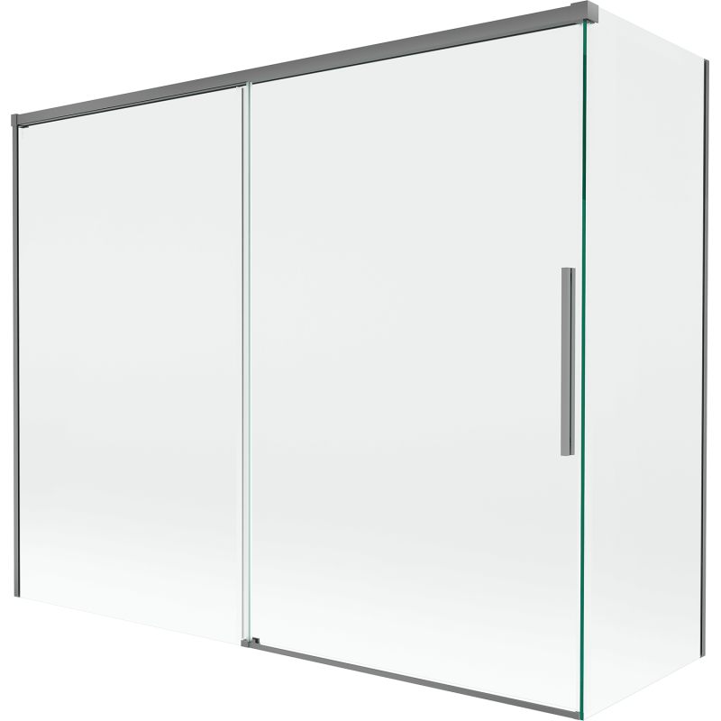 Mexen Rox 2-dalių slankiojama vonios pertvara 190 + 80 x 150 cm, skaidri, šautuvas - 8C9-190-080-95-00