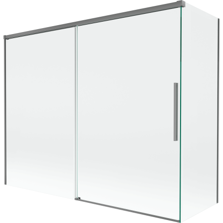 Mexen Rox 2-dalių slankiojama vonios pertvara 190 + 80 x 150 cm, skaidri, šautuvas - 8C9-190-080-95-00