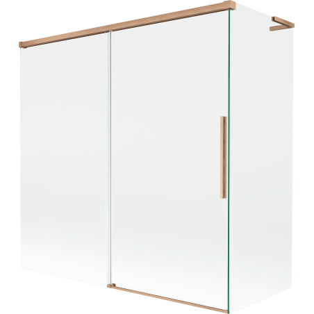 Mexen Rox L vonios pertvaras 2-durų slankiojančios 160 + 80 x 150 cm, skaidrios, šlifuotas varis - 8C9L-160-080-65-00