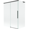 Mexen Rox L dviejų dalių stumdomos dušo durys 120 + 70 x 150 cm, skaidrios, gun gray šepečiuotas - 8C9L-120-070-66-00