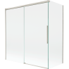 Mexen Rox sulankstomas dušo ekranas, 2 durys, stumdomas 150 + 70 x 150 cm, skaidrus, šlifuotas nikelis - 8C9-150-070-97-00