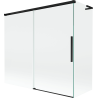 Mexen Rox L vonios pertvara dvisparnė stumdomoji 170 + 75 x 150 cm, permatoma, juoda - 8C9L-170-075-70-00