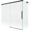 Mexen Rox L vonios pertvara su 2 stumdomais sparnais 170 + 80 x 150 cm, permatoma, juoda - 8C9L-170-080-70-00