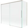 Mexen Rox dušo sienelė, 2-dalių, stumdomos, 180 + 80 x 150 cm, skaidri, šlifuotas nikelis - 8C9-180-080-97-00