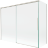 Mexen Rox dviejų dalių atveriamas dušo ekranas 190 + 80 x 150 cm, skaidrus, šlifuotas nikelis - 8C9-190-080-97-00