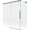 Mexen Rox L vonios pertvara 2-durų stumdoma 140 + 70 x 150 cm, permatoma, ginkluoto metalo - 8C9L-140-070-95-00