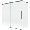 Mexen Rox L vonios širmos 2 durų stumdomas 160 + 70 x 150 cm, skaidrus, tamsus metalas - 8C9L-160-070-95-00