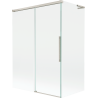 Mexen Rox L dviejų dalių atlenkiama dušo sienelė 120 + 70 x 150 cm, permatoma, šlifuotas niklis - 8C9L-120-070-97-00